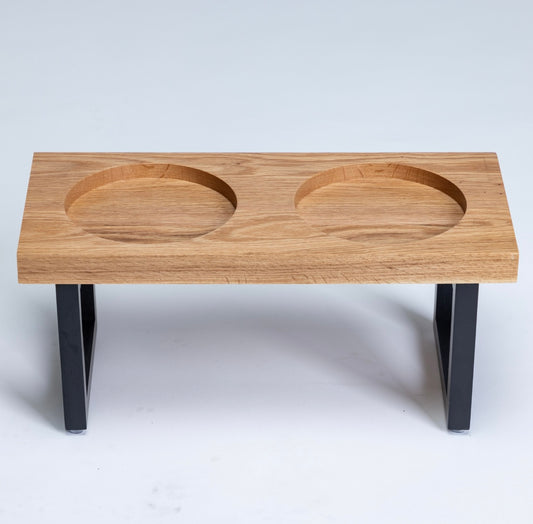 Dog Bowls Stand מעמד מעוצב לקערות מעץ לכלבים