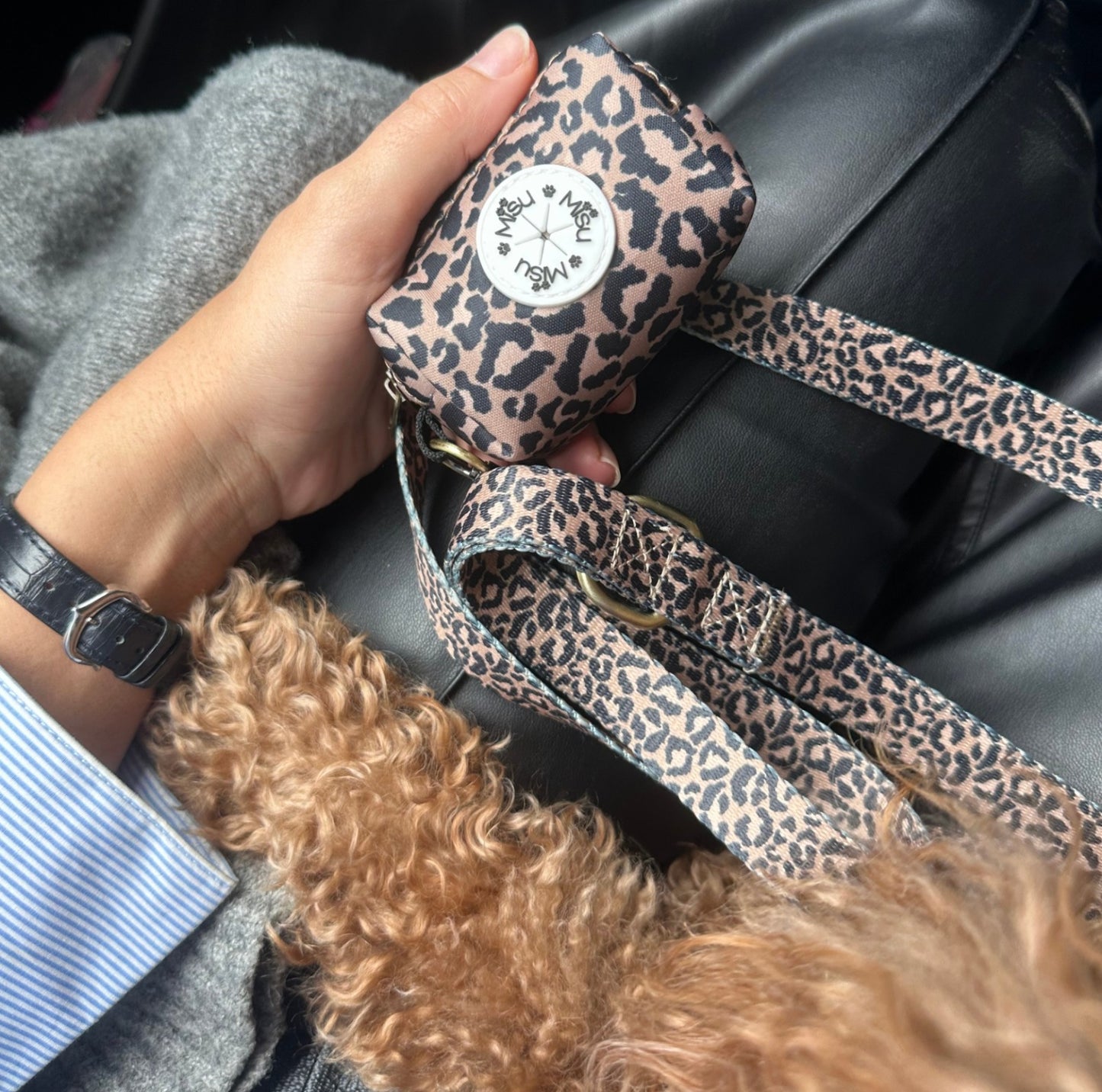 Misu Leopard Waste Bag Holder