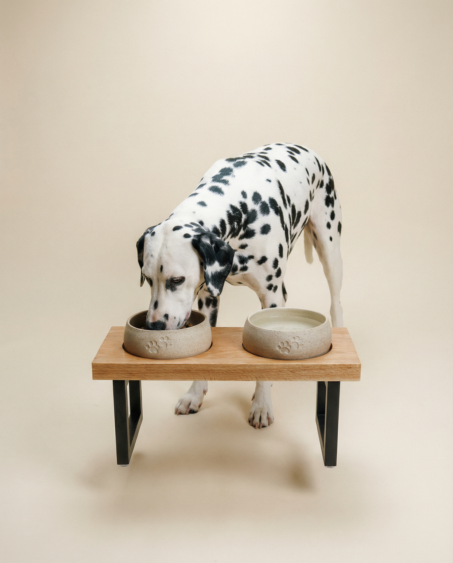 Dog Bowls Stand מעמד מעוצב לקערות מעץ לכלבים
