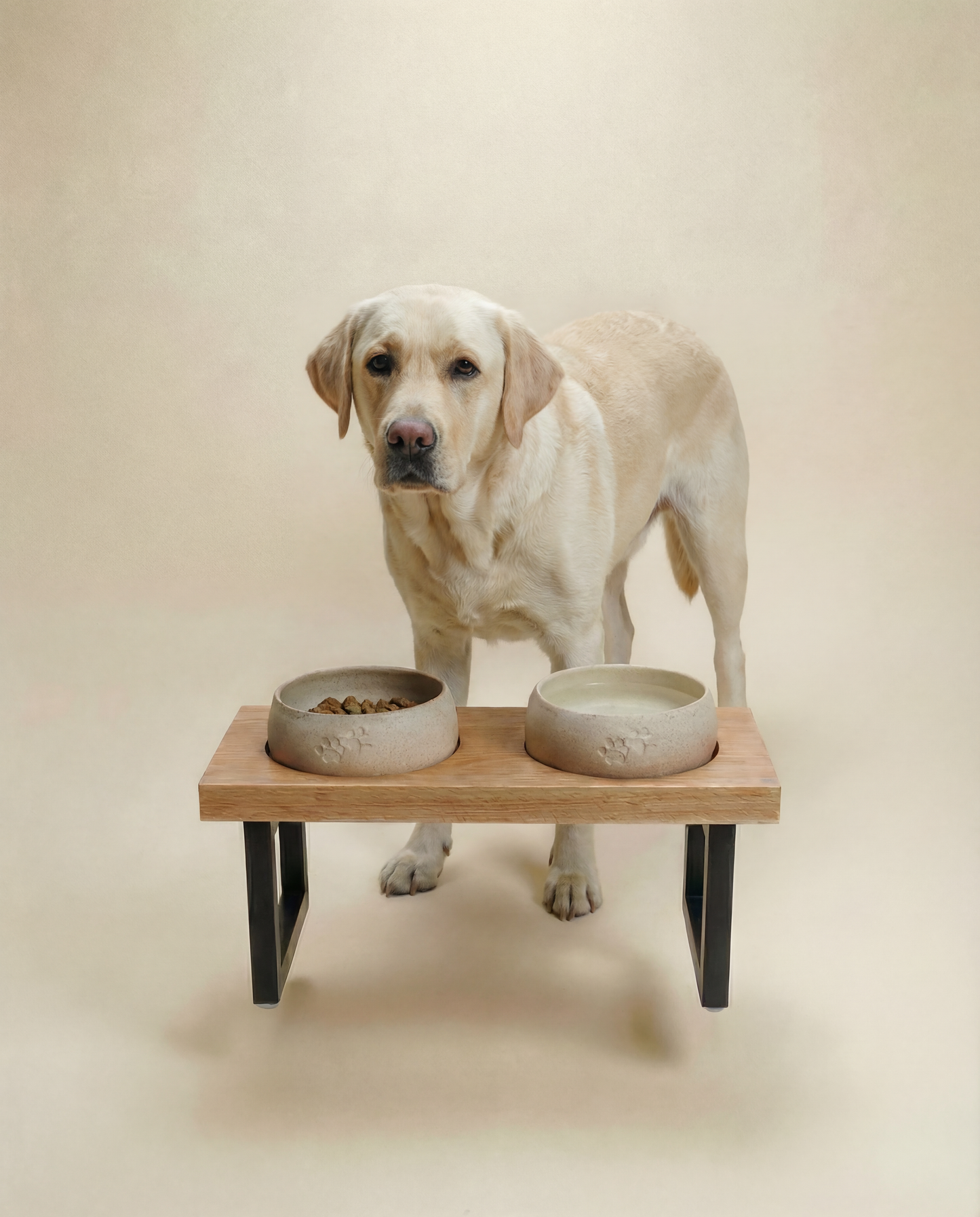 Dog Bowls Stand מעמד מעוצב לקערות מעץ לכלבים