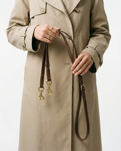 Leather Cross Body Leash - רצועת קרוס מעור לכלב (מגיע ללא התיק)